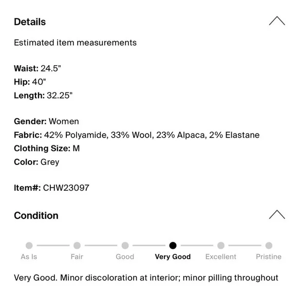 Wool Blend Knit Skirt High Quality - Picture 6 of 6